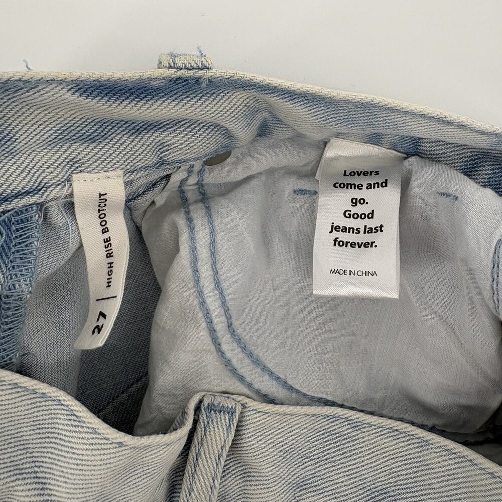 PacSun Women’s Light Blue Pintuck High Waisted Bootcut Jeans Size 27 Flare Retro - Picture 10 of 11